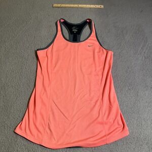 Nike Dri-Fit Sleeveless Tank Top Orange Women's Size‎ Small Womens Racerback Gym